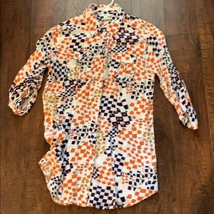 CAbi 3/4 sleeve button up shirt size XS
